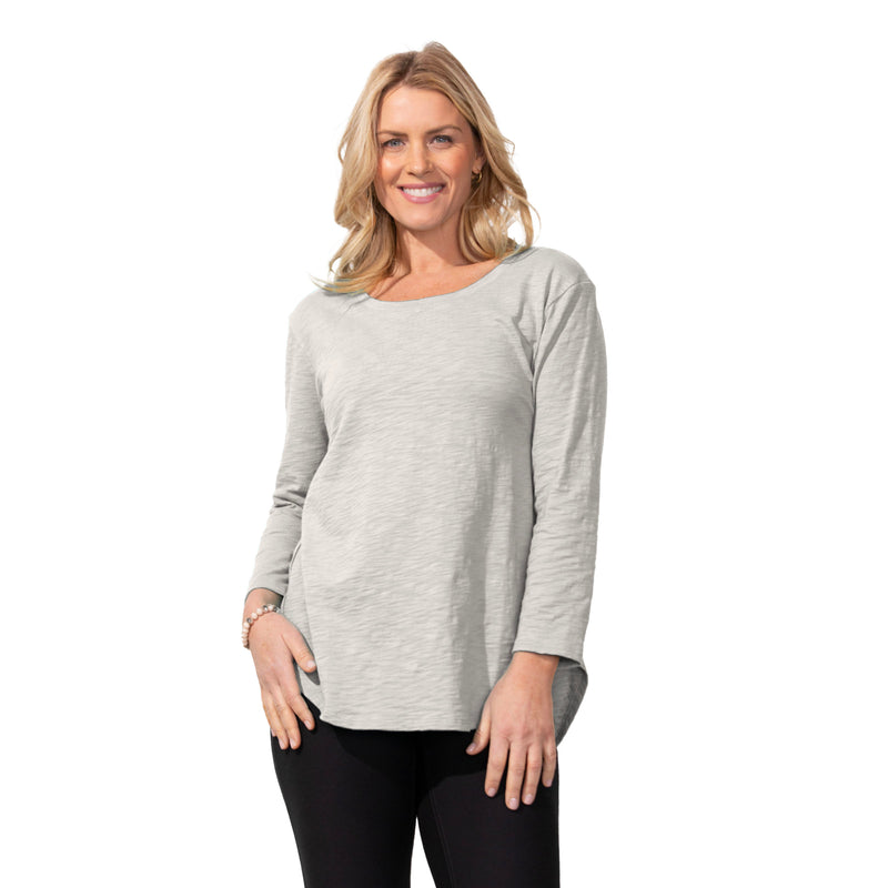 Escape by Habitat High-Low 3/4 Sleeve Top in Dune - 10004-DN