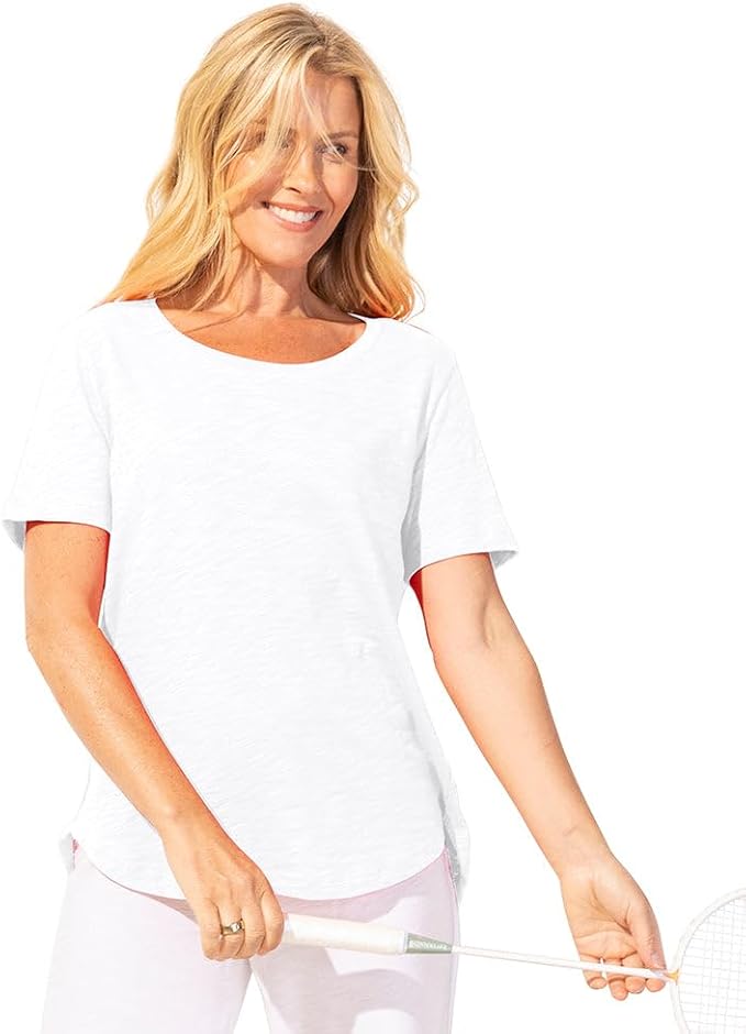 Soft Peruvian Cotton Slub V-Neck Tee - 10003