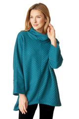 Habitat Pleated Fleece Chevron Pleat Top - LAGOON - image 1