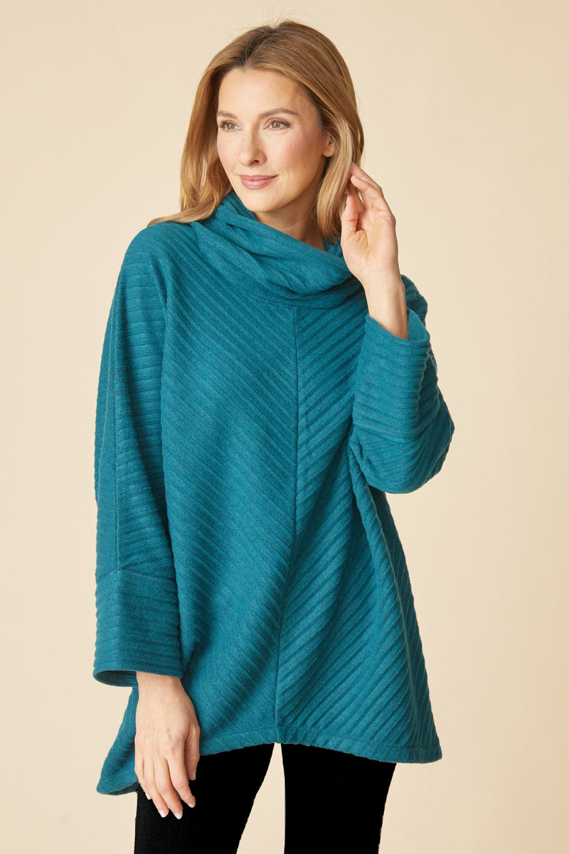 Pleated Fleece Chevron Pleat Top - 52355
