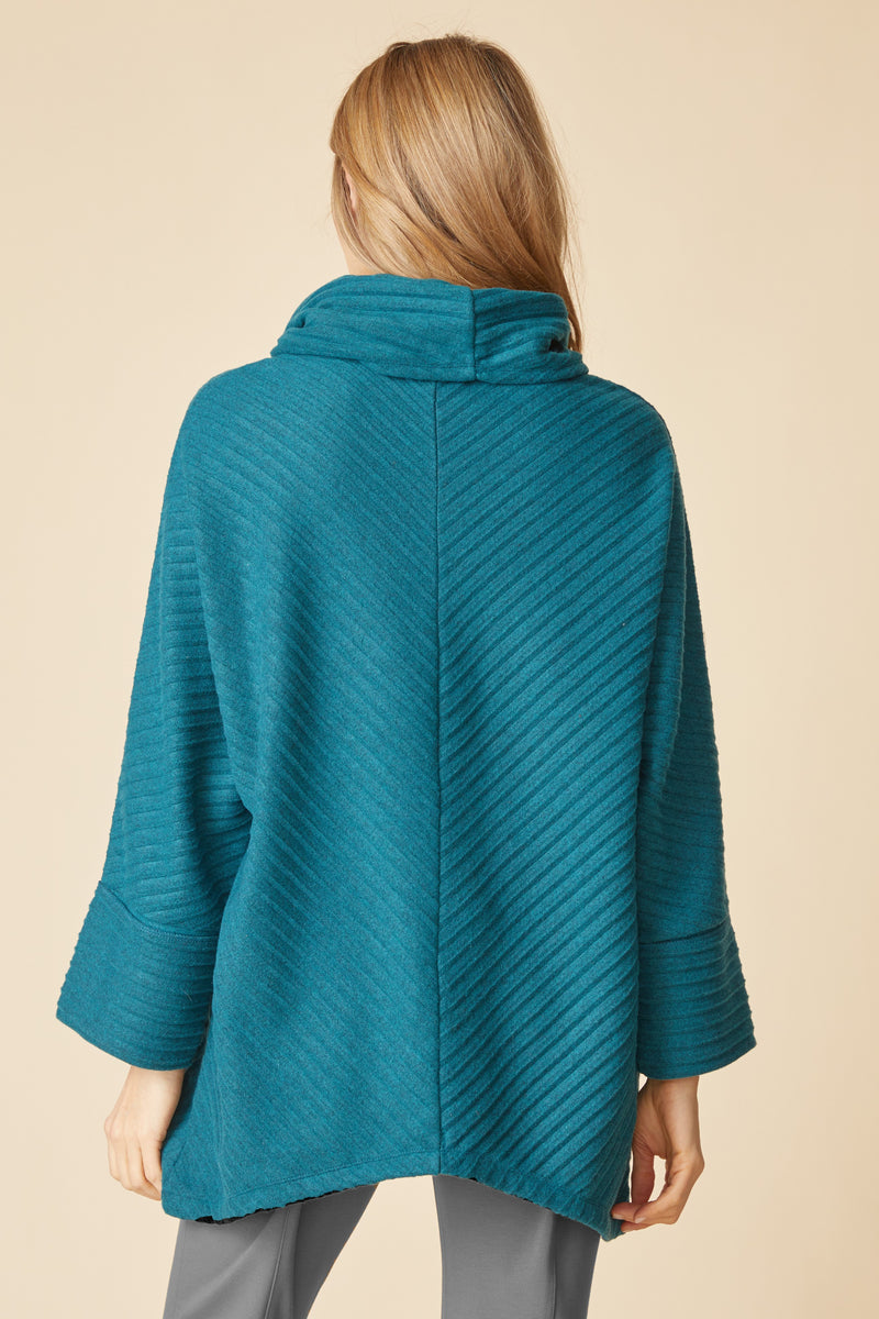 Habitat Pleated Fleece Chevron Pleat Top - LAGOON - image 2
