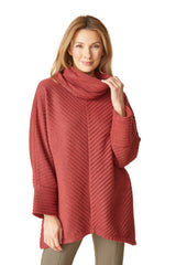 Habitat Pleated Fleece Chevron Pleat Top - RUBY - image 1