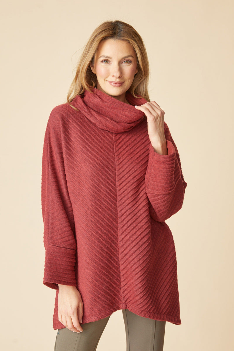 Pleated Fleece Chevron Pleat Top - 52355