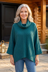 Pleated Fleece Chevron Pleat Top - 52355