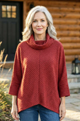 Pleated Fleece Chevron Pleat Top - 52355