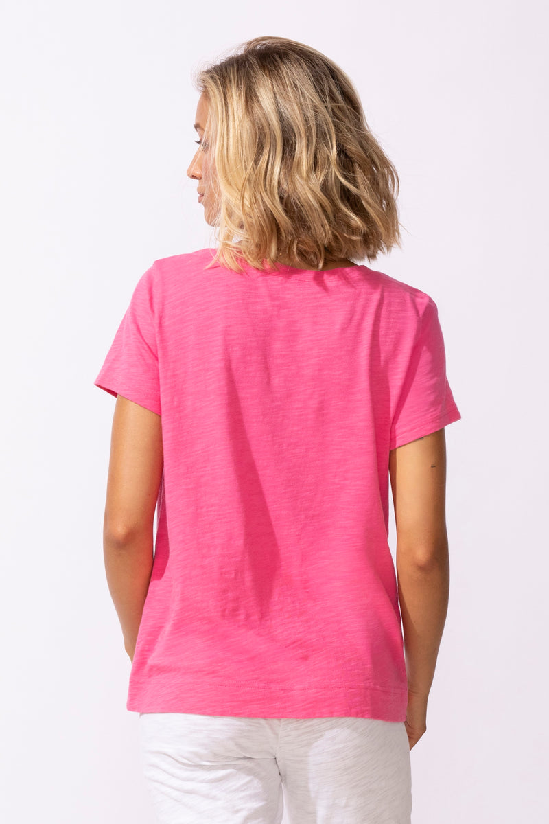 Shibori Heart V-Neck Tee - 52400