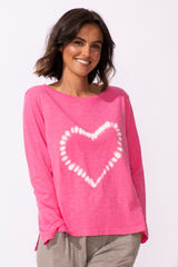 Shibori Heart Hi-Lo Tee — cosmo