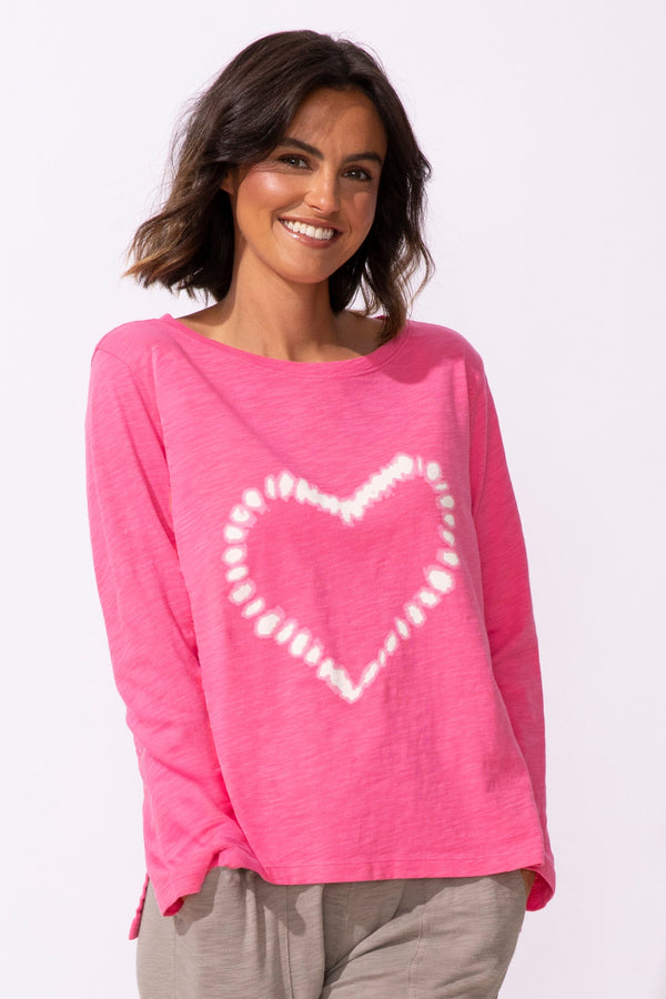 Shibori Heart Hi-Lo Tee - 52425