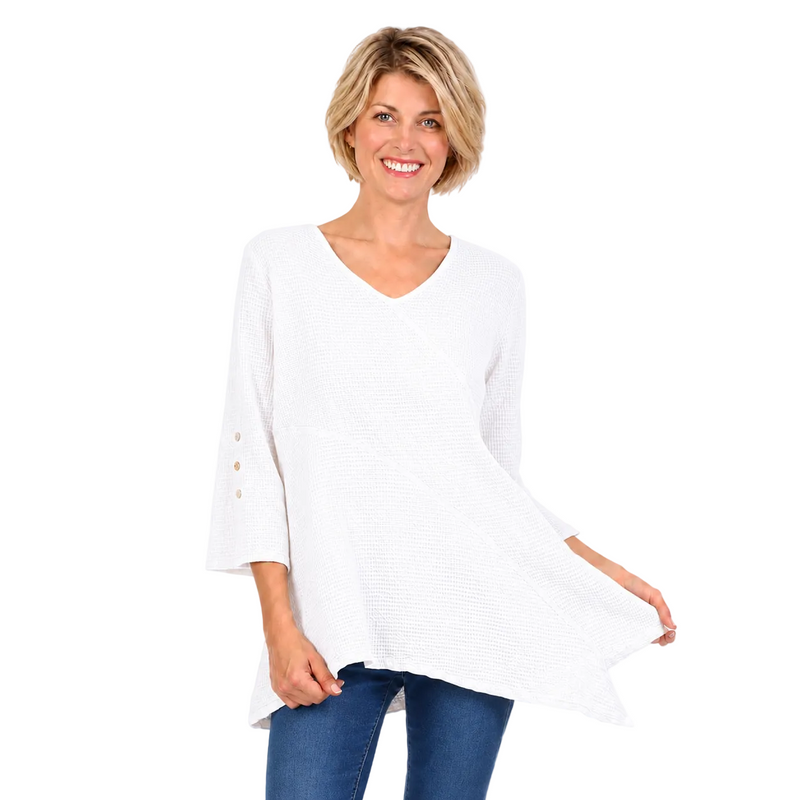 Lightweight V-Neck Waffle Tunic - LW102