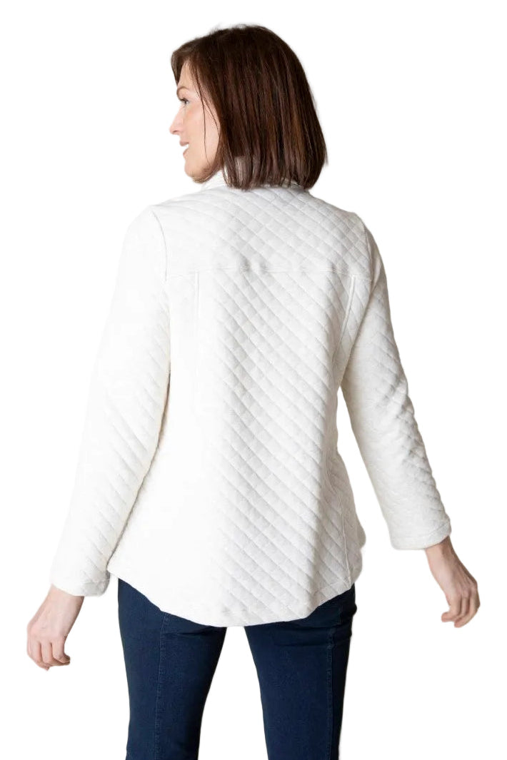 Cozy Quilted Button Front Jacket - 53624