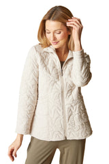 Habitat Cascade Quilt Shaped Coat - DOVE - image 1