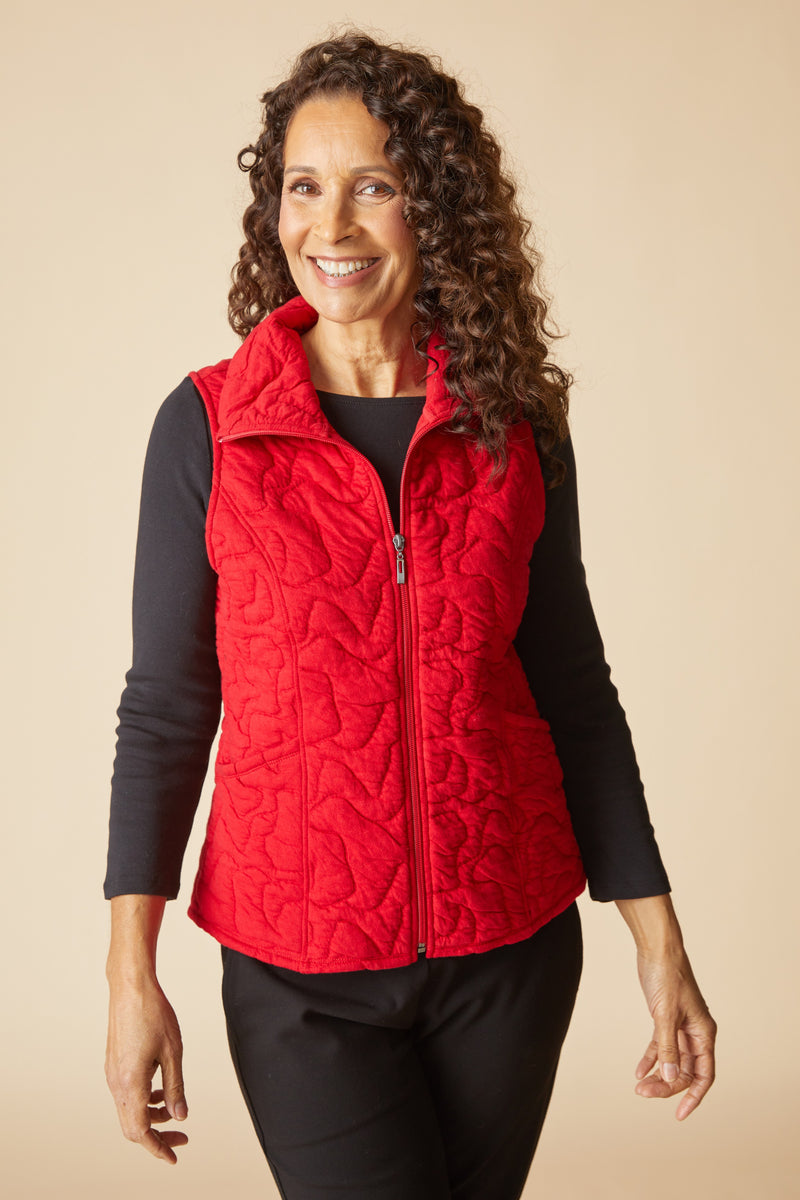 Habitat Cascade Quilt Shaped Vest - CHERRY - image 2