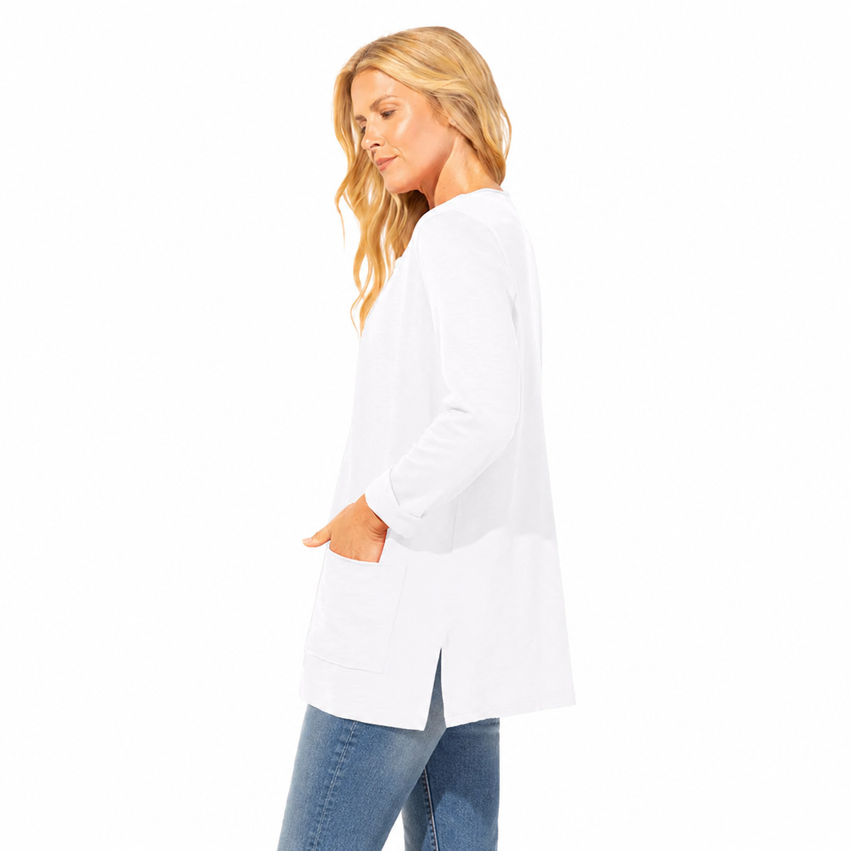 Soft Cotton Knit Cardigan in White - 10070 - Size M Only! – Shop