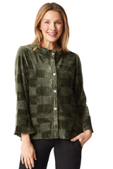 Flounce Shirt - 54743 in Forest - Front View