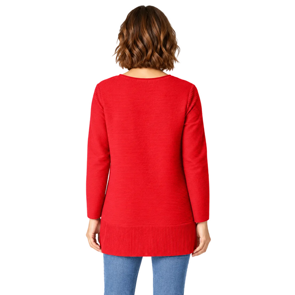 Mixed Direction Cotton-Rib Tunic - 16086