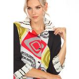 Abstract Art Print Blouse - 3702