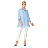 "Mixed Direction" Cruisewear Asymmetric Shirt in Blue & White - 4691B