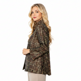 Textured Jacquard Jacket in Chocolate - 5518J - Size M Only!