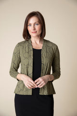 Habitat's  "Travel Core" Circle Print Open Front Jacket - 55430