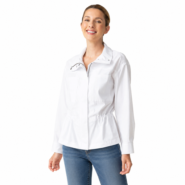 Lightweight Utility Jacket in White - 17946-WHT