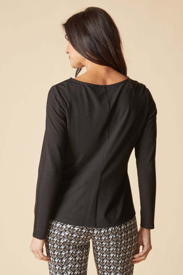 Core Travel Knit Solid Tie Front Top - 55928