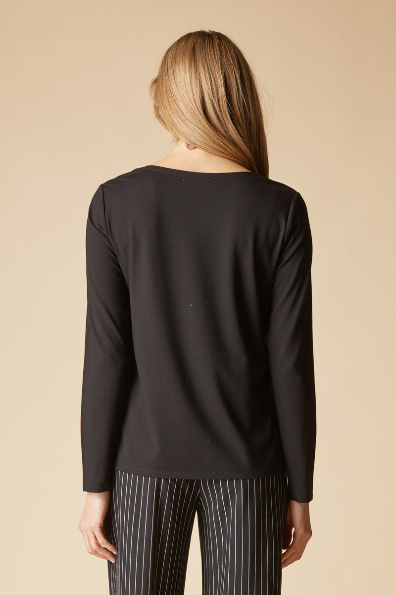 Core Travel Knit Solid Easy Long Sleeve Tee - 55929