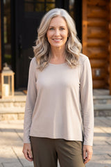 Core Travel Knit Solid Easy Long Sleeve Tee - 55929