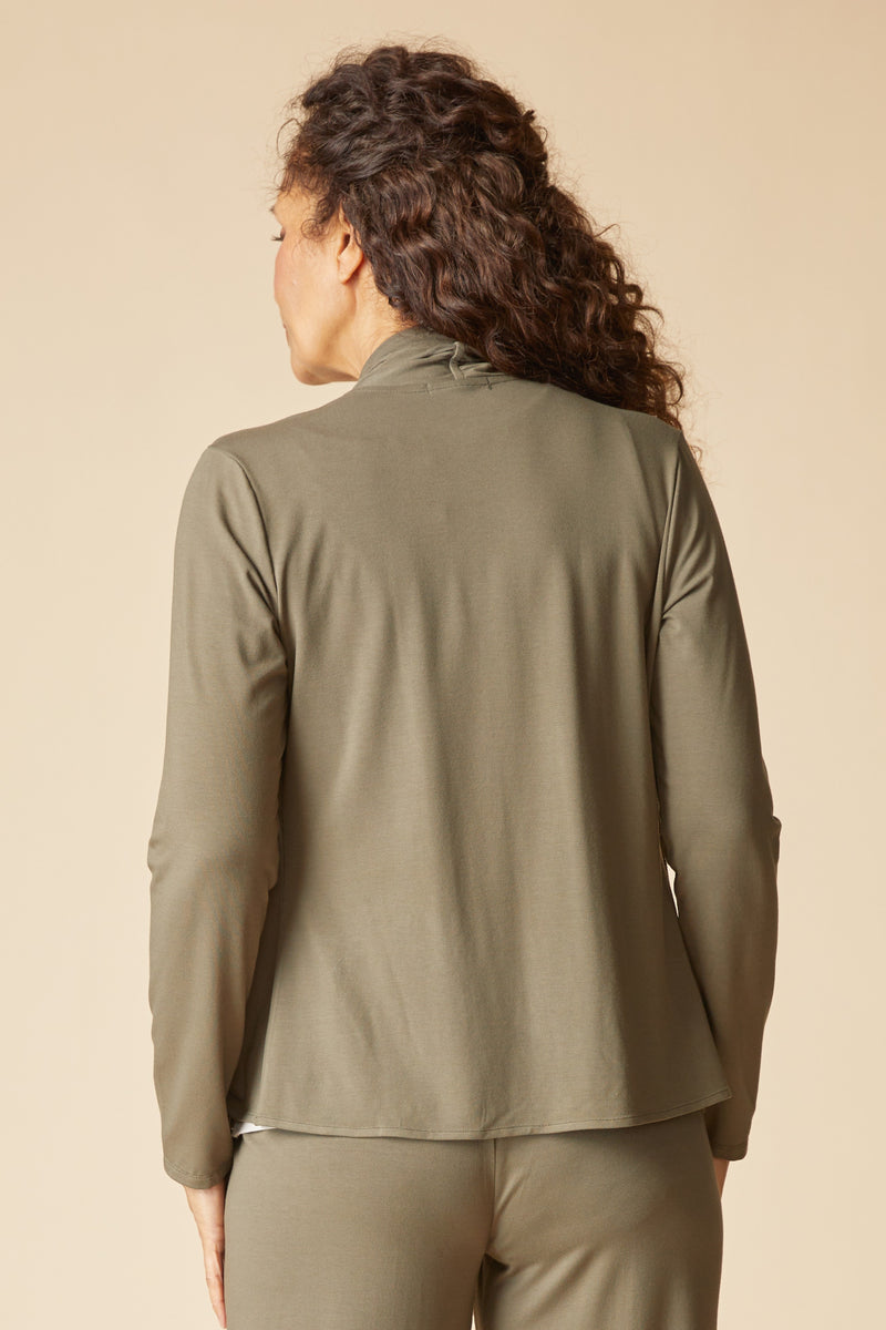 Core Travel Stretch Knit Waterfall Cardigan - 55931