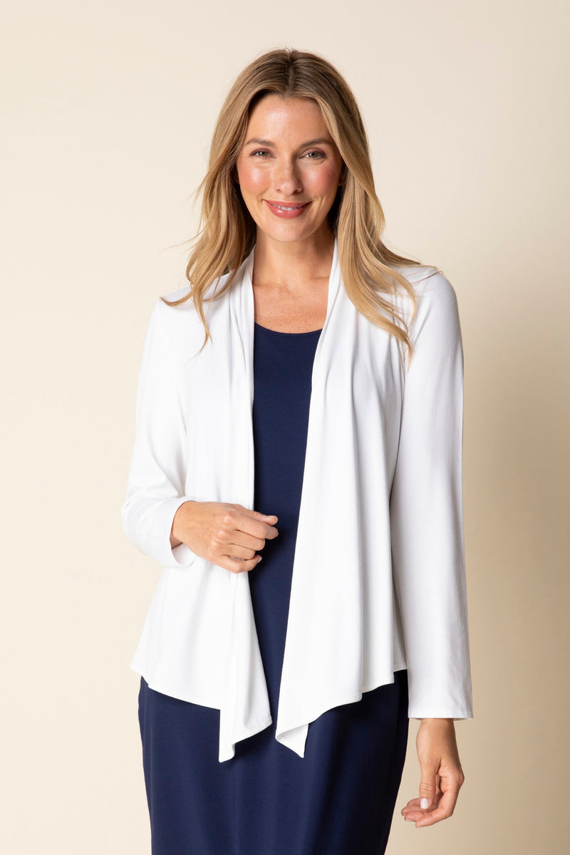 Core Travel Stretch Knit Waterfall Cardigan - 55931