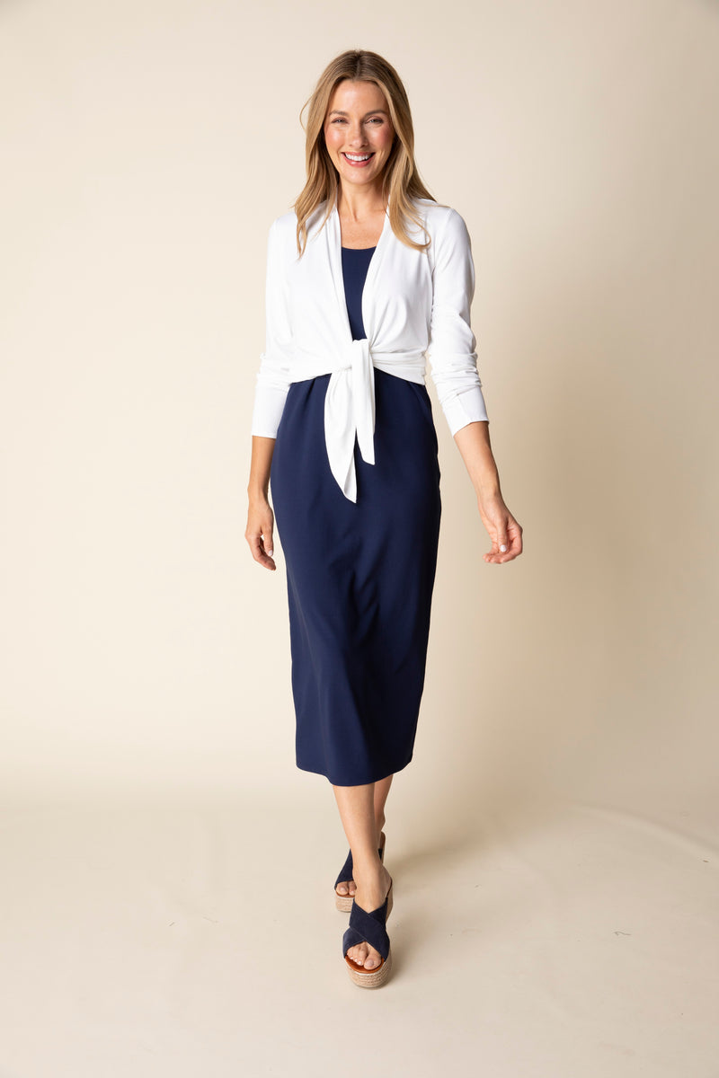 Core Travel Stretch Knit Waterfall Cardigan - 55931