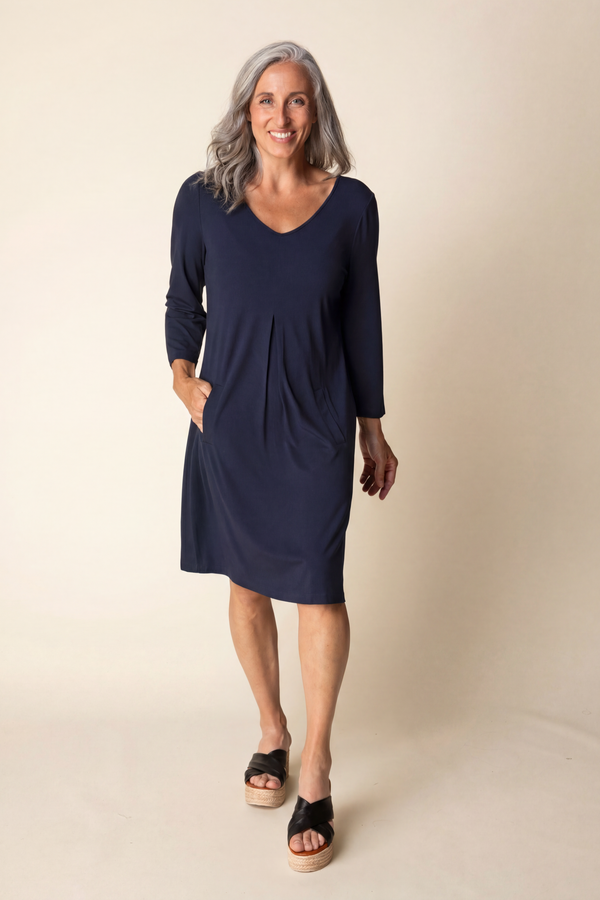 Core Travel Solid Greenwich Dress - 55992
