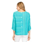 Coastal Boho Button Back Pullover - 46732