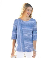 Beachfront Waves Boatneck Top - 57235