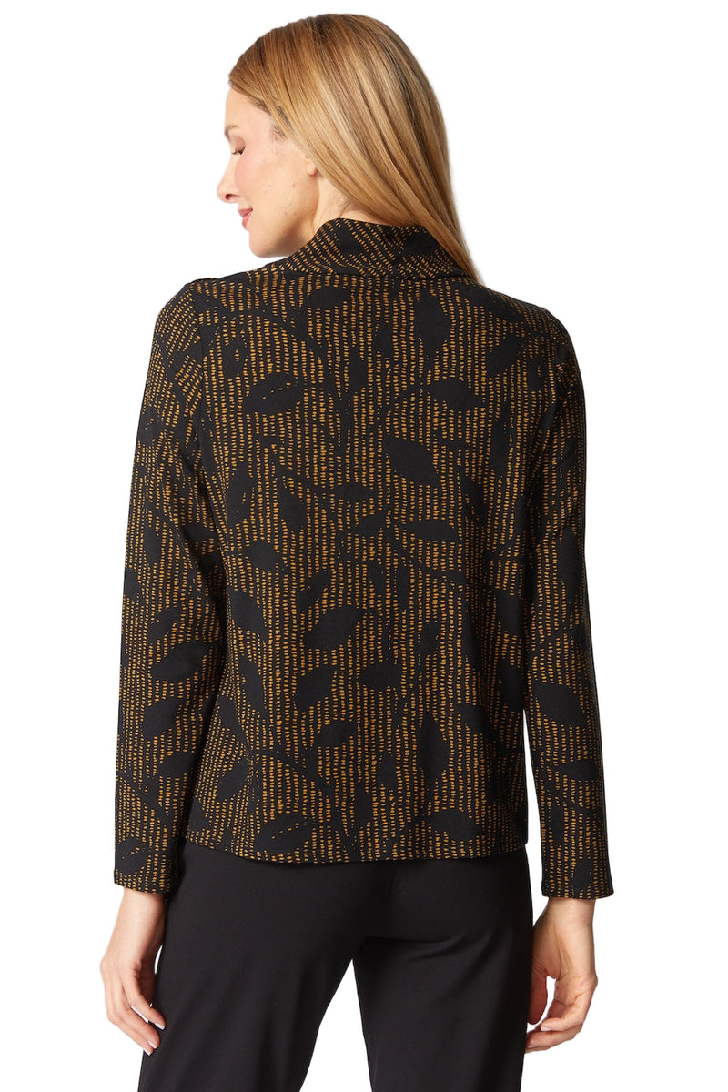 Drape Collar Print Top - 56104