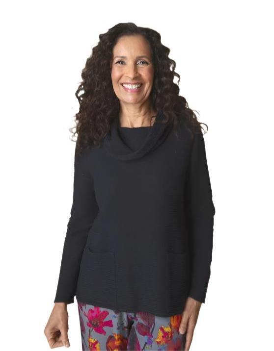 Habitat Ripple Effect Cowl Neck Pocket Top - 16010