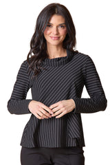 Habitat Stripe Wrap Top - Black - image 1