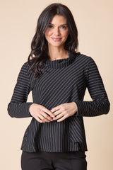 Stripe Wrap Top - 56526