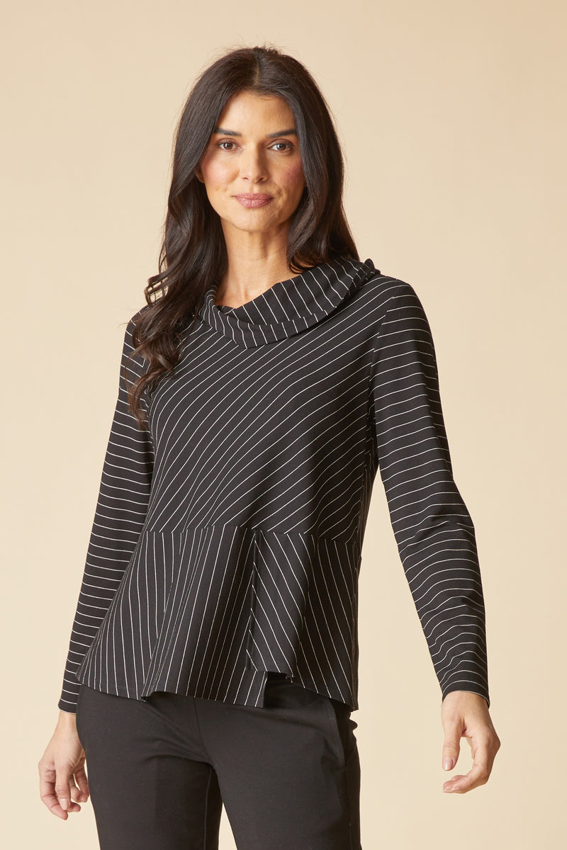 Habitat Stripe Wrap Top - Black - image 2