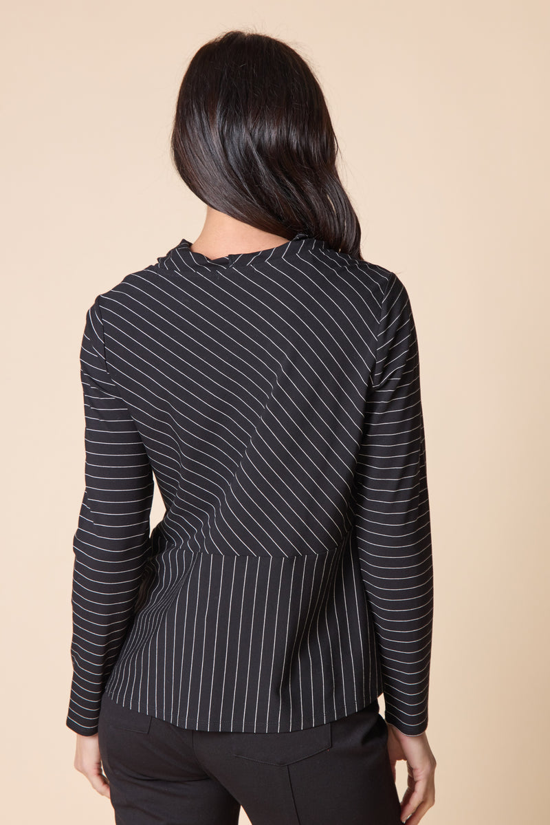 Habitat Stripe Wrap Top - Black - image 3