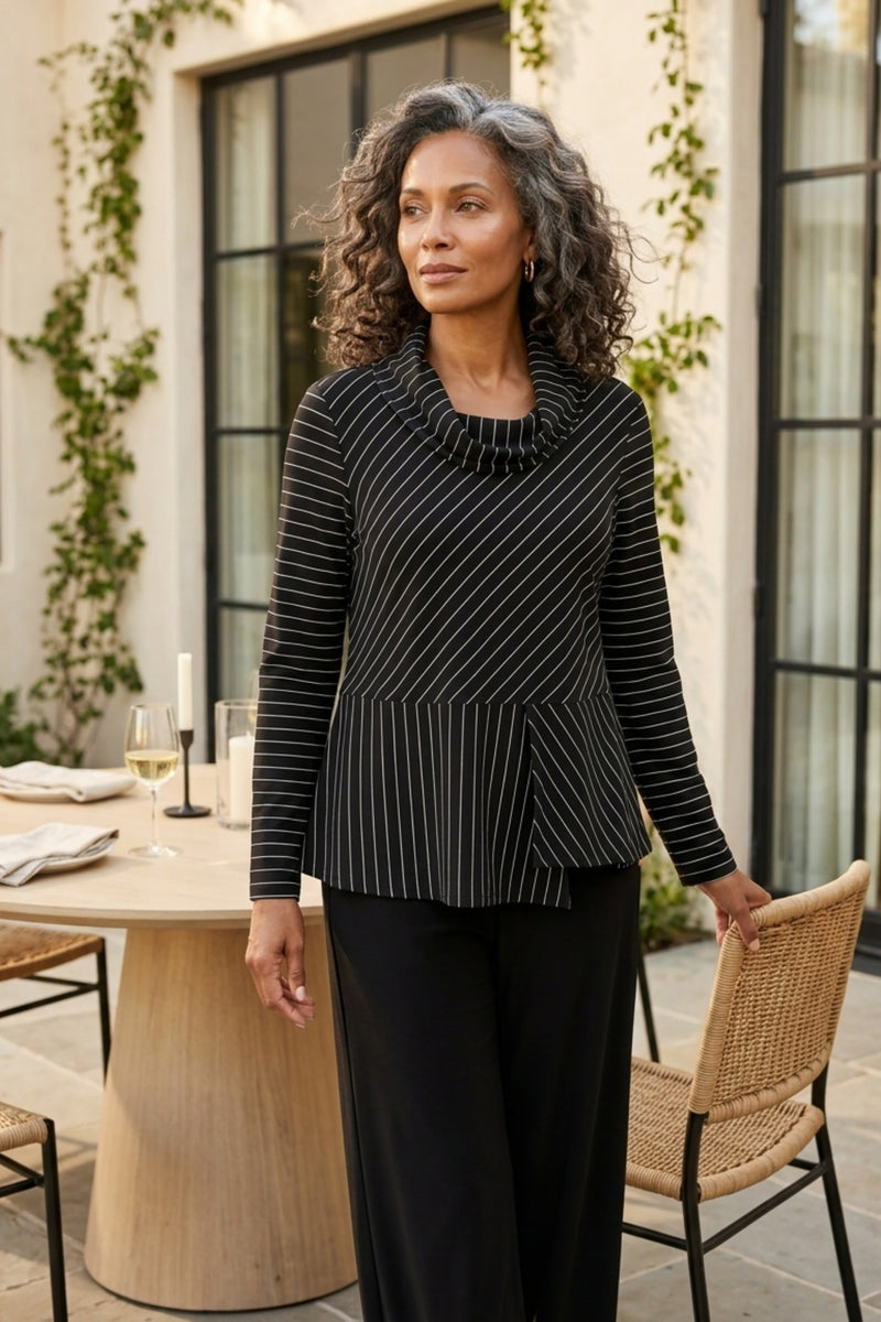 Stripe Wrap Top - 56526