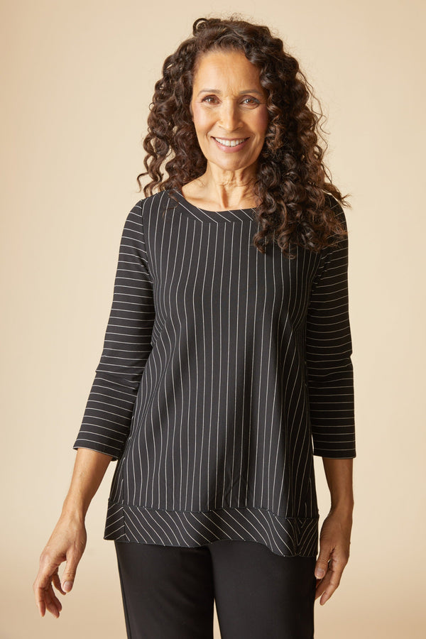 Stripe Pleat Back Tunic - 56527