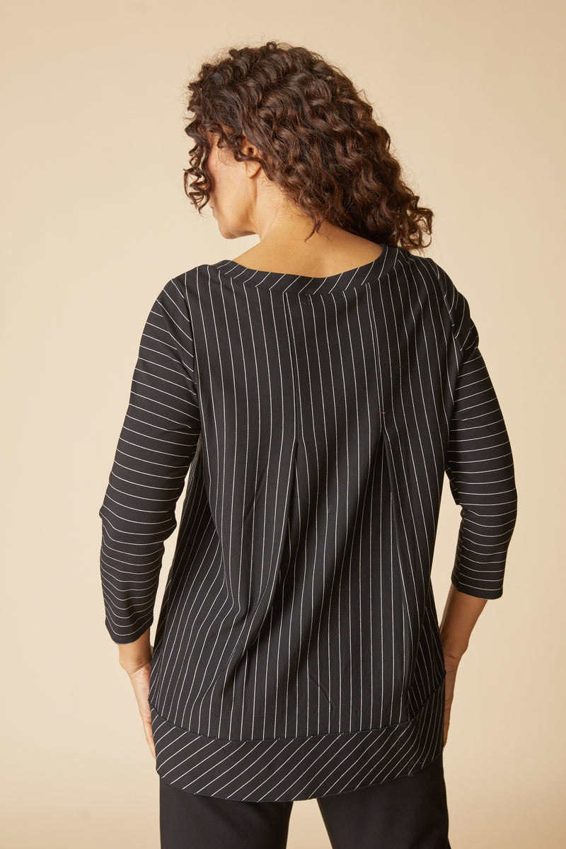 Habitat Stripe Pleat Back Tunic - Black - image 4