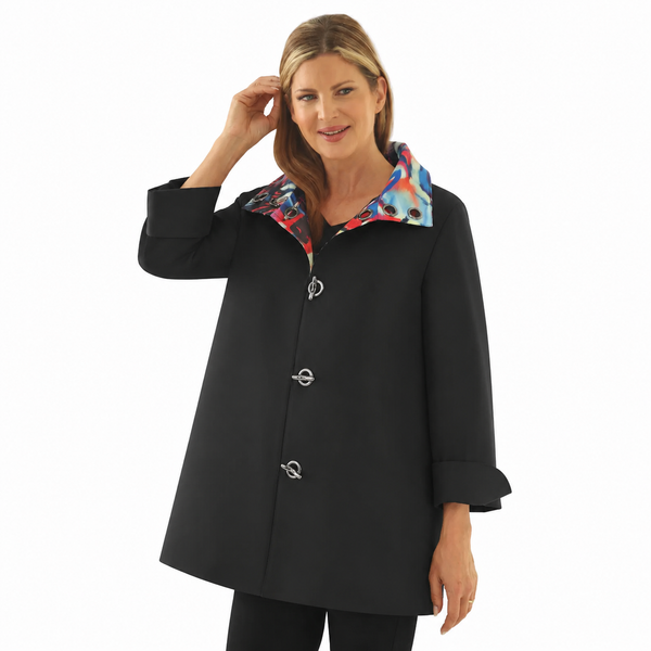 Love-Graffiti Art Reversible Raincoat  - J2439RW-3