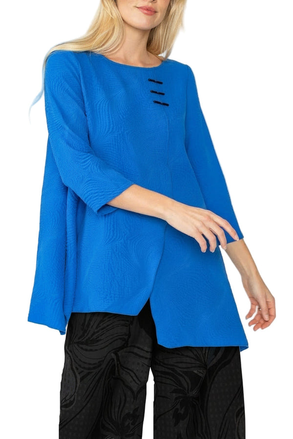 Swirl Textured Tunic in Royal Blue - 5718T-ROY - Size M Only!