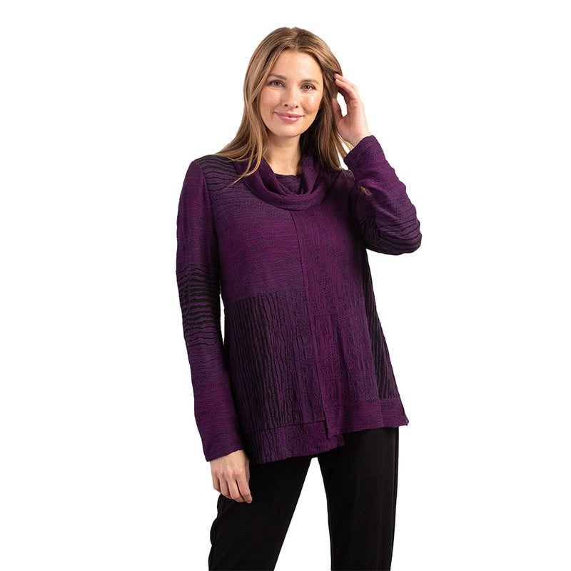 Habitat Make Waves Cowl-Neck Tunic in Damson - 57221-DMS - Size XXL Only!