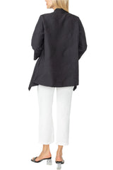 Textured Open Front Cardigan in Black - 5714J-BLK