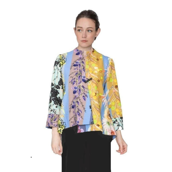 IC Collection Multi Floral-Print One-Button Jacket - 5784J