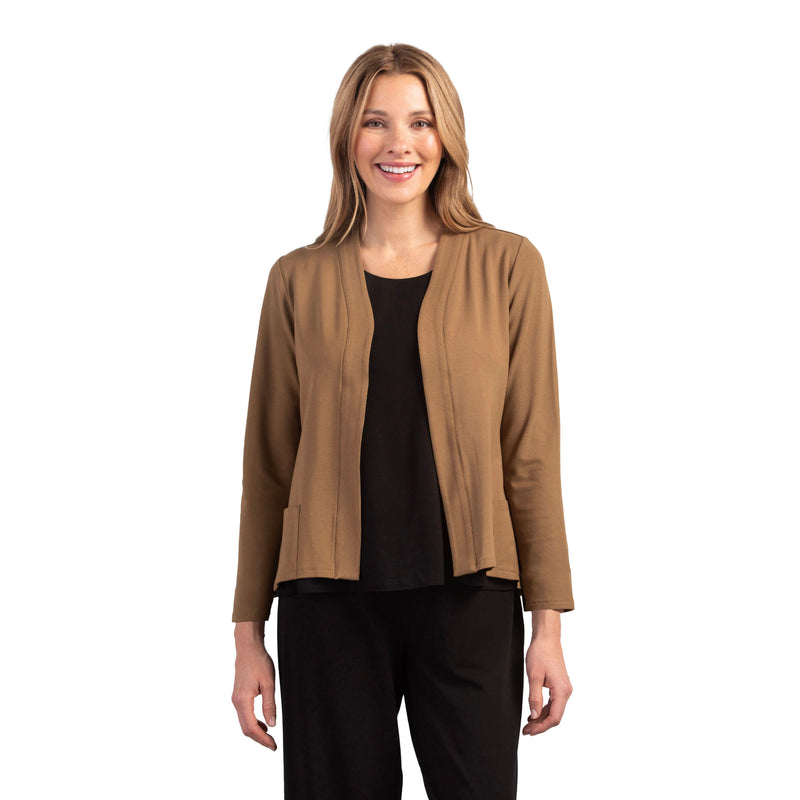 Habitat's  "Travel Core" Short Cardigan in Fawn - 55930-FWN