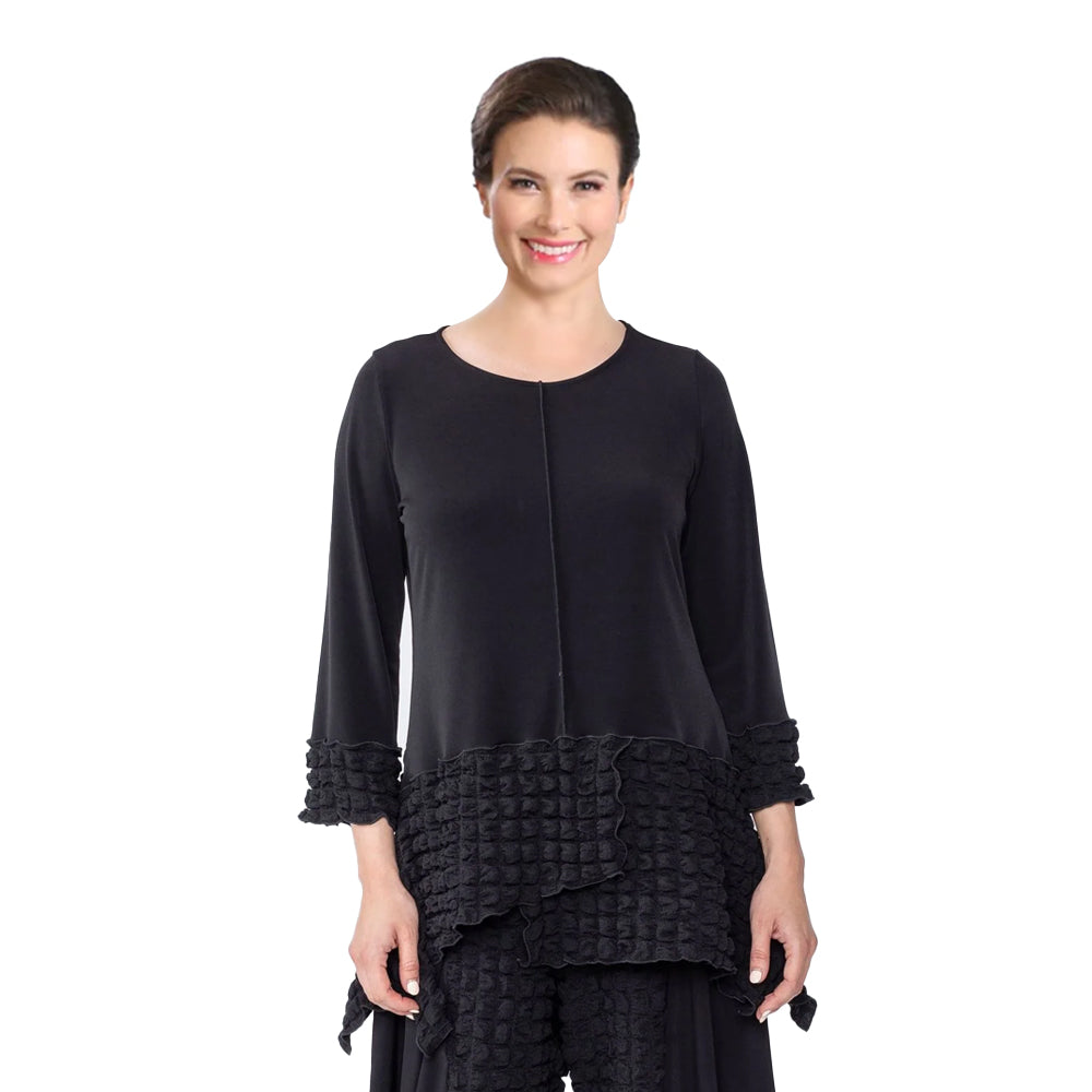 IC Collection Mesh Trim Top in Black - 4896T- BLK – Shop My Fair Lady