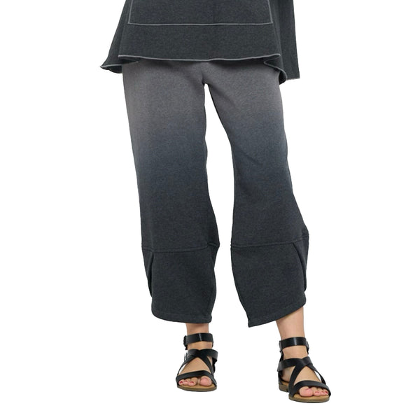 Focus Fashion Dip-Dye Pull-On Pant in Charcoal/Black - FT-4067
